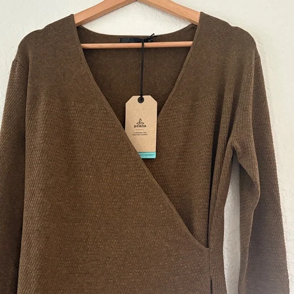 NWT Prana Bryce Bluff Dress in Dark Camel - Picture 2 of 10